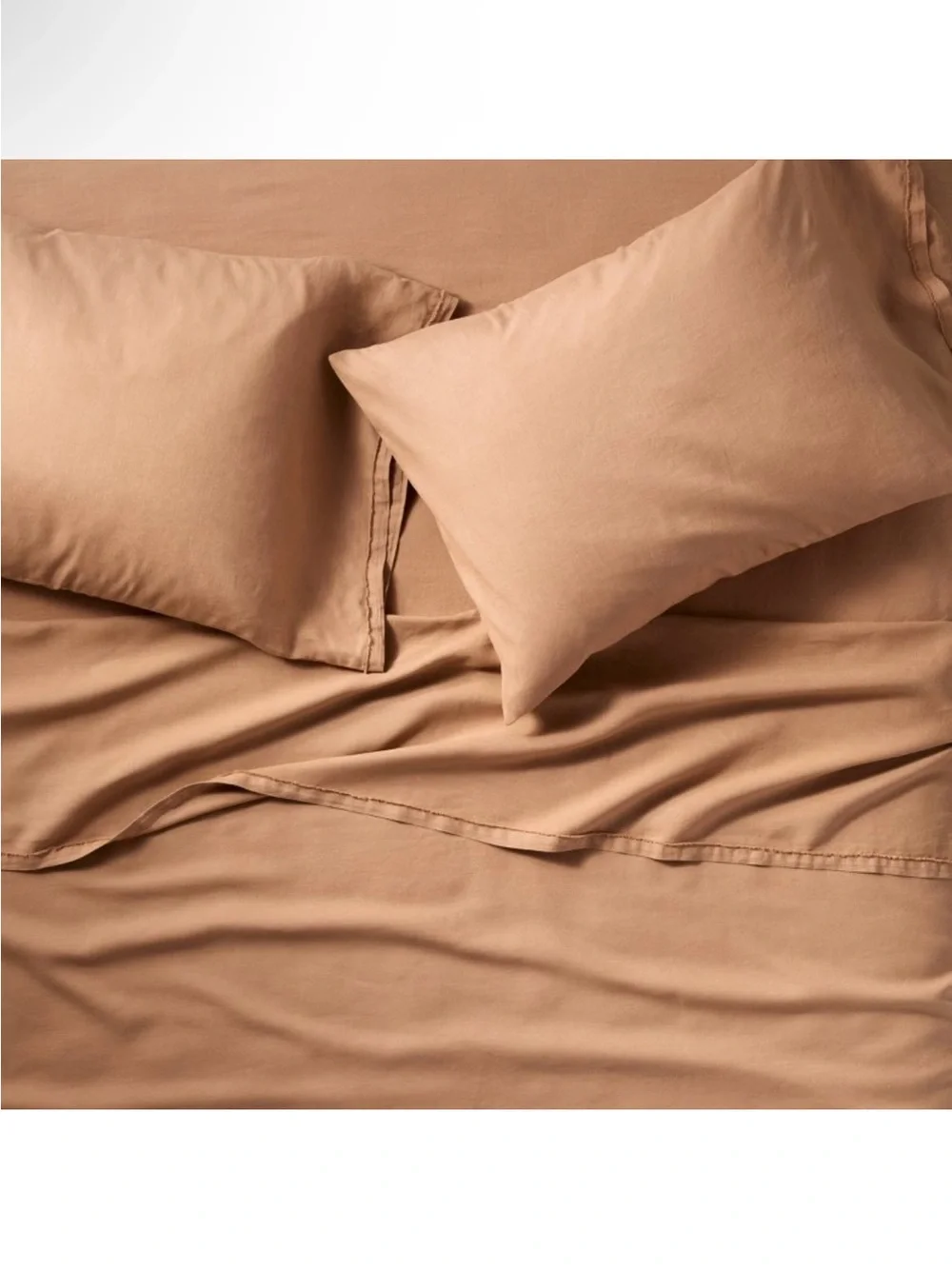 NWT King 100% Linen Sheet Set Adobe Clay - Casaluna - Picture 3 of 6